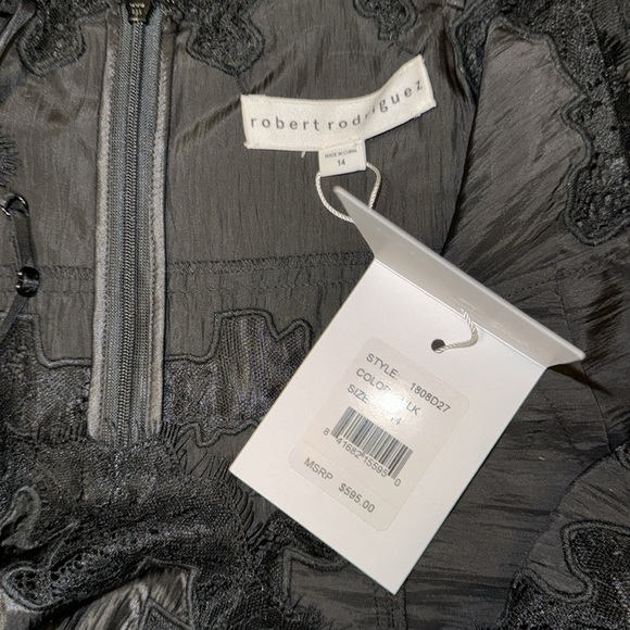 NWT ROBERT RODRIGUEZ BLACK LACE SLIP DRESS - Picture 11 of 14